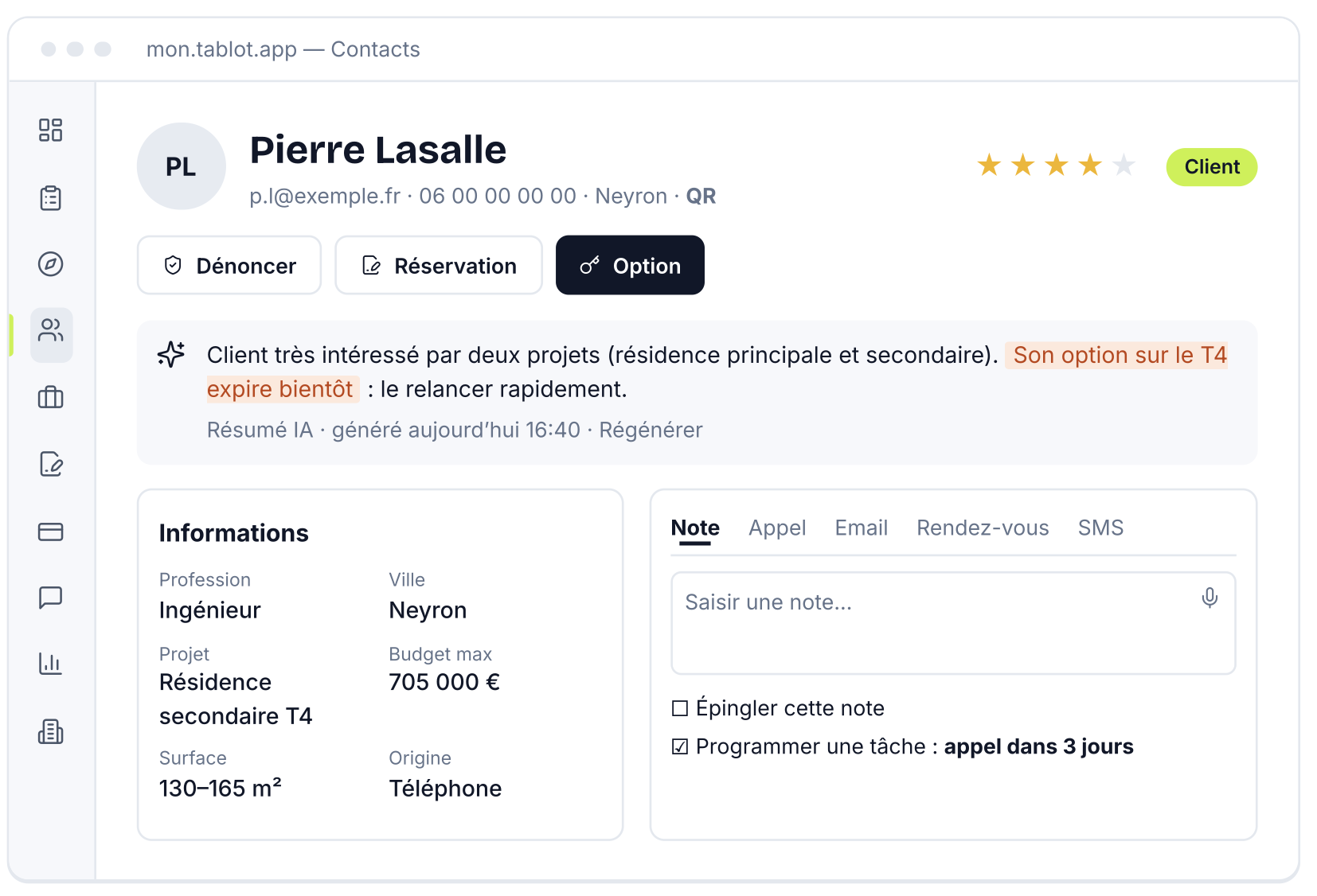 Espace acquéreur tablot : avancement du dossier, documents et signature électronique